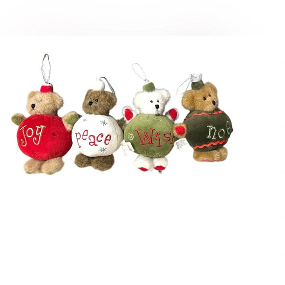 Boyds Bears Fashion Family Collection - PLUMP'N WADDLE - Ornaments Set Of 4 Rare - Picture 1 of 8